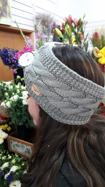 Knitted Headband -Grey